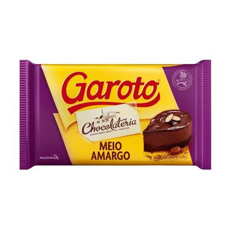 Chocolate Meio Amargo Garoto Chocolateria Pacote 2.1KG