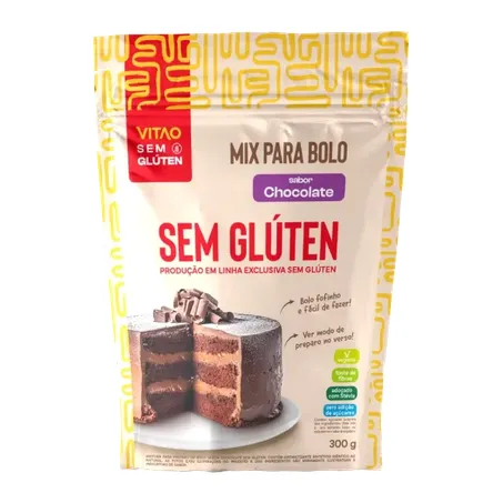 Mix Bolo Chocolate Sem Glúten 300G - Vitao