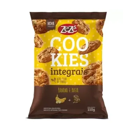 Biscoito Doce Zezé Cookies Integrais Banana e Aveia 150gr