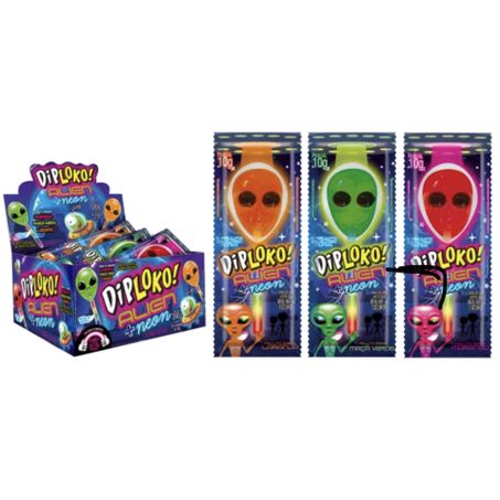 Pirulito Dip Loko 10g Neon Alien