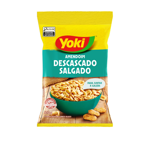 AMENDOIM  YOKI DESCASCADO SALGADO 500G