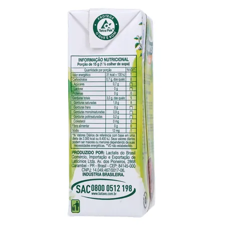 Creme de Soja Batavo Naturis Caixa 200gr 360-10