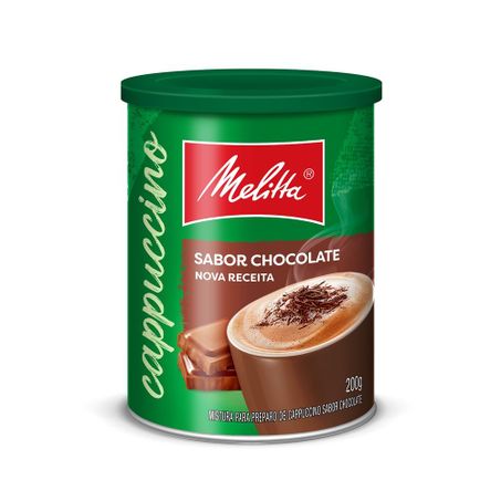 Cafe soluvel melitta 200g cappuc choc c/avela
