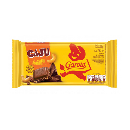 CHOCOLATE GAROTO 80G CAJU