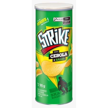 SALGADINHO BATATA STRIKE CEBOLA E SALSA POTE 90G