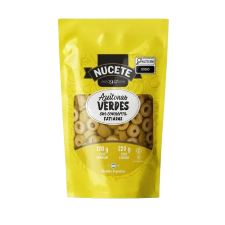 Azeitona Nucete Verde Fatiada Sachê 120g 
 