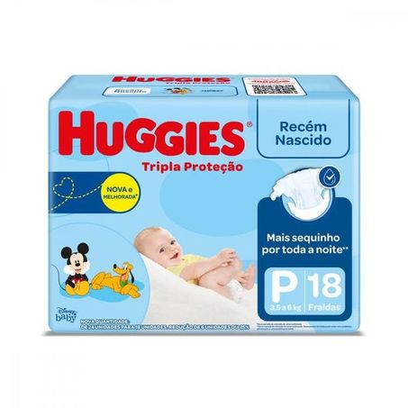 Fralda huggies tripla protecao jumbinho p 18un