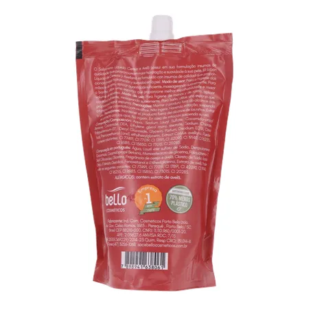 Sabonete líquido bello cereja e avelã sachê com tampa 450ml 360-19