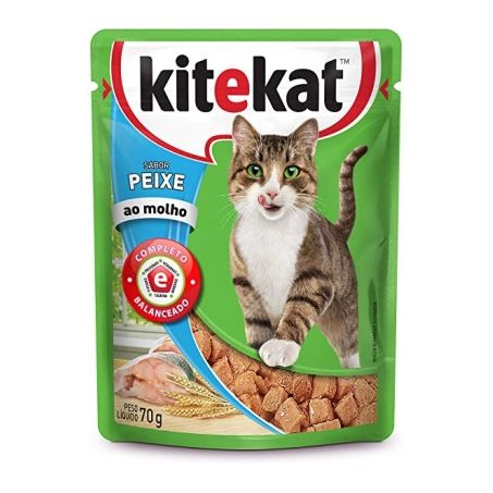 Alimento kitekat p/gato 70g peixe sc