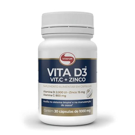 VITAMINA D3 + C + ZINCO 1000MG  - VITAFOR