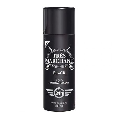 Desoderante tres march spray black 100ml