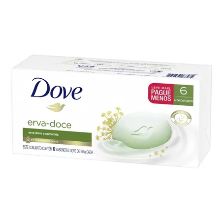KIT SABONETE DOVE ERVA DOCE E CAMOMILA LEVE + PAGUE - 90G