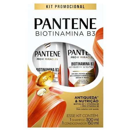 Kit pantene biotinamina b3 shampoo 300ml + condicionador 150ml und