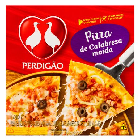 Pizza calabresa moída perdigão