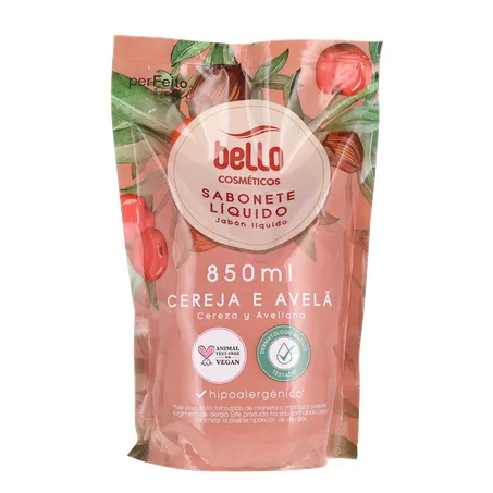 Sabonete liquido bello cereja-avela ref850ml 360-35