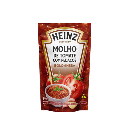 Molho de tomate heinz bolonhesa sachê 240g