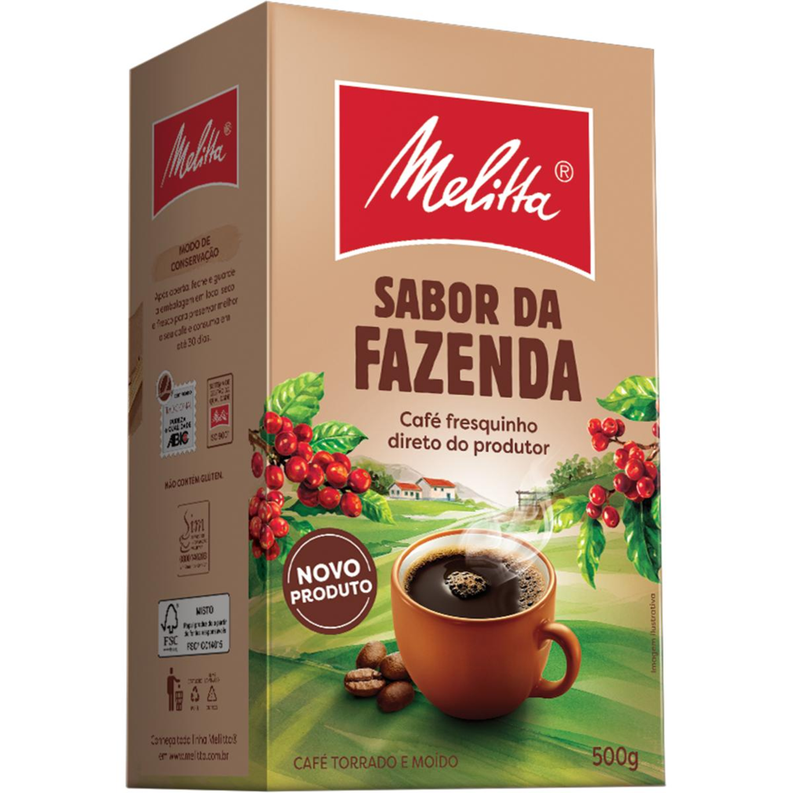 Café Sabor da Fazenda Melitta 500g - Tradicional - A Vácuo