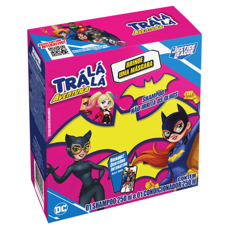 Kit Shampoo  Condicionador Infantil Justice League Trá Lá Lá 250ml Cada