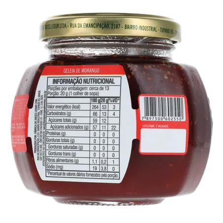 Geleia Bom Princípio Tradicional Morango Pote de Vidro 250gr 360-21