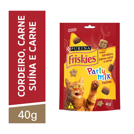 Petisco Friskies Gatos Adultos Mix Carne, Cordeiro E Carne Suína 40G