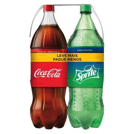 Kit refrigerante coca-cola+ sprite garrafa 2l