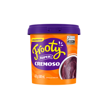 Creme de Frutas Açaí Frooty Super Cremoso Pote 500ml