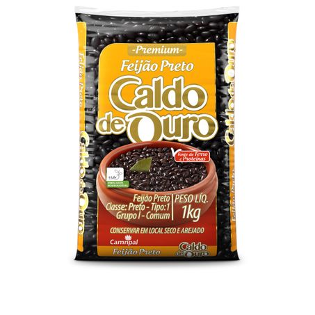 FEIJAO PRETO CALDO DE OURO T1 1 KG                