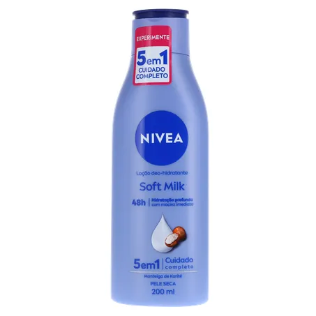 Hidratante Nivea Soft Milk 200ml 360-0