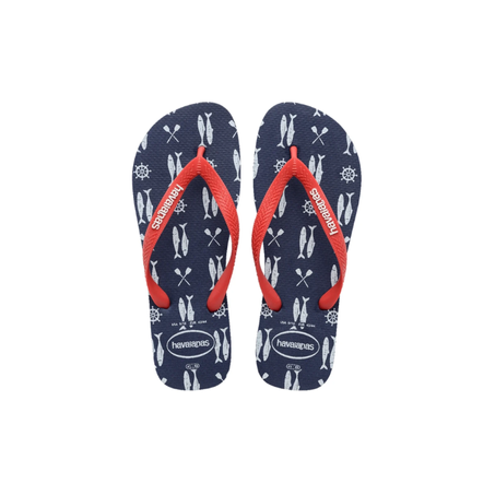 CHINELO HAVAIANAS TOP NAUTICAL MARINHO/VERMELHO RUBI 43/4