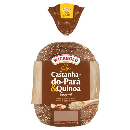PÃO INTEGRAL CASTANHA-DO-PARÁ E QUINOA WICKBOLD GRÃO SABOR