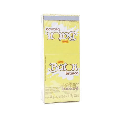 Chocolate Baton Garoto Branco Caixa com 30un - 480gr 360-58