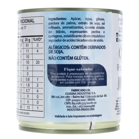 Alimento À Base de Soja Soymilke Sabor Leite Condensado Sem Lactose Lata 330gr 360-19