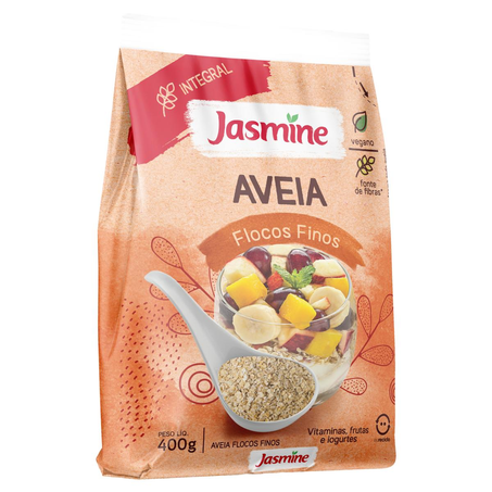 Aveia Integral Jasmine 400g - Flocos Finos