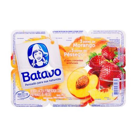 BEBIDA LACTEA  BATAVO 540G MORANGO/PESSEGO