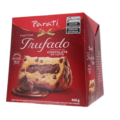 Panettone Parati Trufado com Gotas de Chocolate Ao Leite Caixa 400gr 360-20