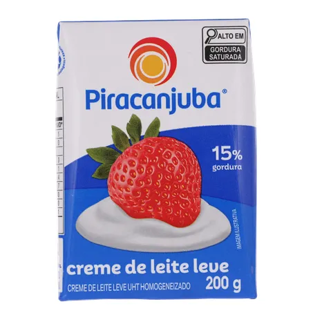 Creme de Leite UHT Leve Homogeneizado Piracanjuba Caixa 200gr
