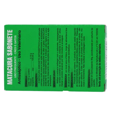 Sabonete Antisséptico para Animais Matacura 90G 360-19