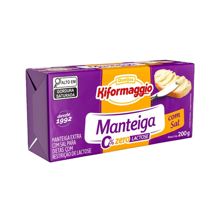 MANTEIGA KIFORMAGGIO ZERO LACTOSE C/SAL 200G