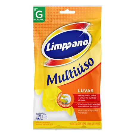 LUVA MULTIUSO AMARELA TAMANHO G LIMPPANO