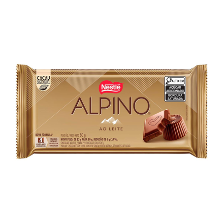 Choc.nestle Alpino Ao Leite 80g