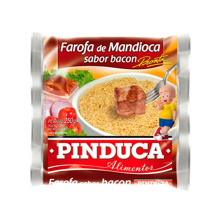 Farofa pronta de mandioca pinduca bacon 250g