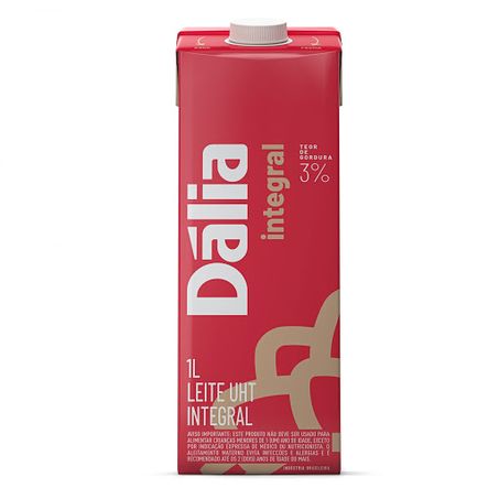 Leite dalia 1l integral com tampa