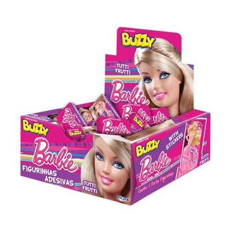 Chicle buzzy barbie tatoo tutti frutti freegells c/100