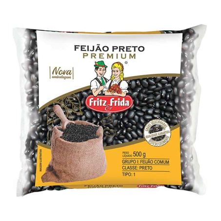 FEIJÃO PRETO FRITZ&FRIDA TP1 500G