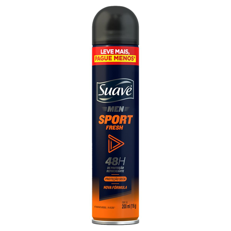 Desodorante Aerossol Suave 200ml - Masculino - Sport Fresh - Leve Mais Pague Menos