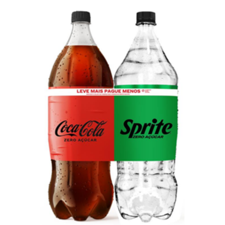 Refrig pet 2l dual pack coca cola zero+sprite zero