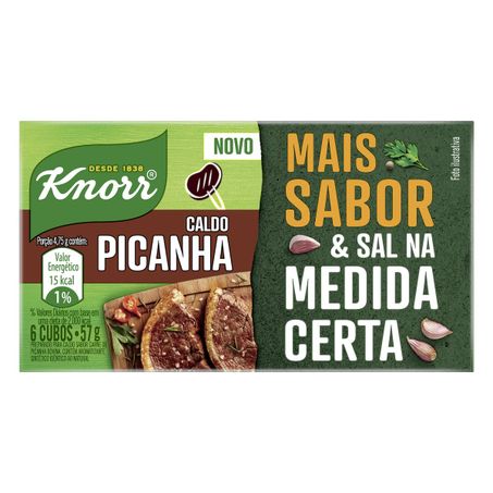 CALDO EM TABLETE PICANHA KNORR COM 6 UNIDADES
