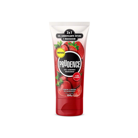 Prudence Gel Lubrificante 2 em 1 Morango 100G