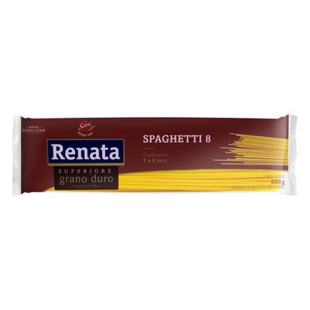 MACARRÃO DE SÊMOLA DE TRIGO GRANO DURO ESPAGUETE 8 RENATA SUPERIORE
