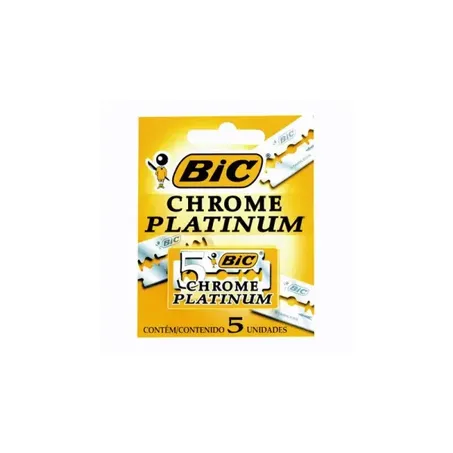 Lâminas de Barbear Bic Platinum Chrome 5 Unidades